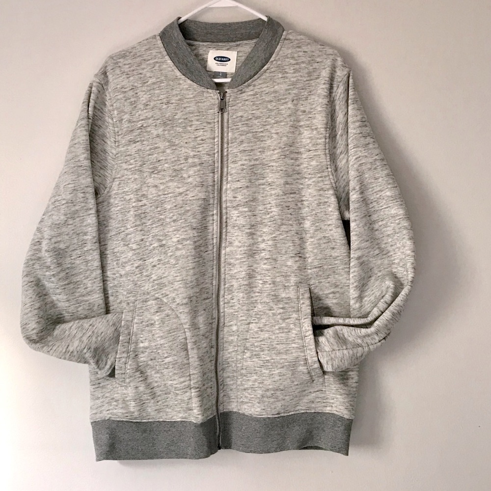 Old Navy Zip Sweater Gray size large